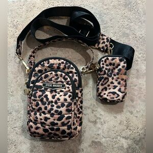 Leopard Print Steve Madden Purse with Detachable Strap